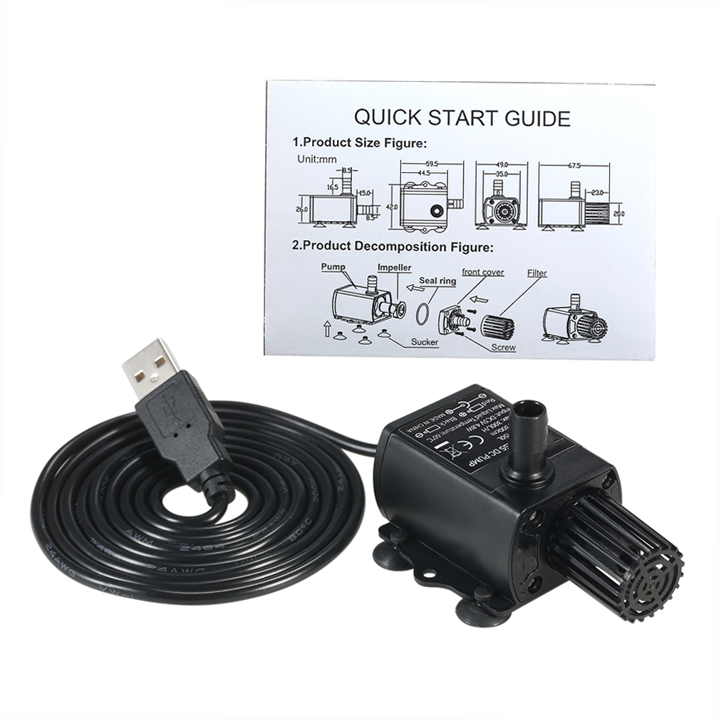 Ultra-silencioso mini usb dc5v - Water Pump Submersible Mini avaliação e preço